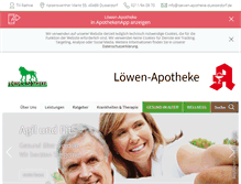 Tablet Screenshot of loewen-apotheke-duesseldorf.de